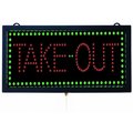 Aarco Aarco Products  Inc. TAK12M High Visibility LED TAKE-OUT Sign 9 .75 in.Hx18 .75 in.W TAK12M